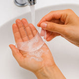 Washing Bare Intent anti-wrinkle patch with gentle cleanser to maintain longevity